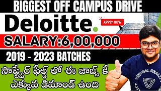 Deloitte Biggest Offcampus Drive 2023 | Deloitte jobs | Work from home | Latest jobs | V the Techee