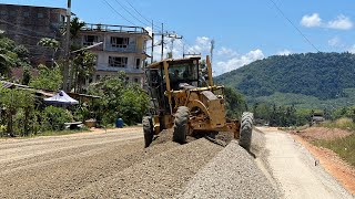 Grader VOLVO G930 Mix process มิกซ์หินคลุก #กรมทางหลวง