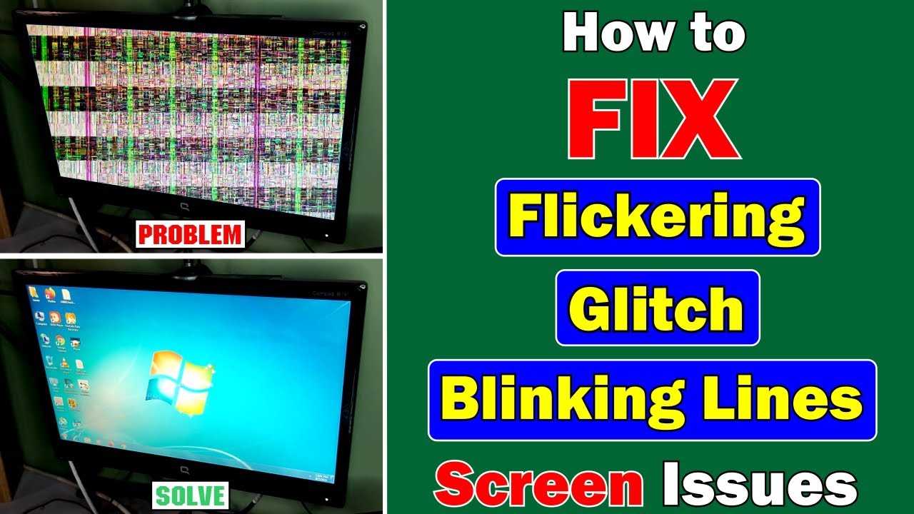 How To Fix Flickering Lines Or Glitch Screen Problem In PC/Laptop - YouTube