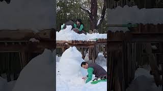 11.28  宋爷爷堆福宝雪人全过程，连福宝用脚勾住竹子这些细节都完美刻画，真是满满的爱和思念