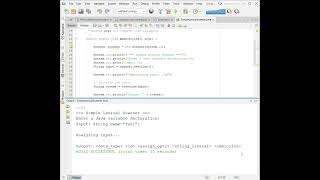 Simple Lexical Scanner in Java