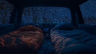 Winter Car Camping in a Snowstorm ❄️ Cozy Blizzard \u0026 Wind Sounds for Relaxation and Deep Sleep ❄️