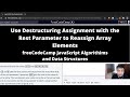Use Destructuring Assignment with the Rest Parameter to Reassign Array Elements (ES6) freeCodeCamp