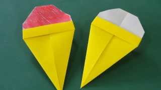 ソフトクリーム 折り紙 Soft Ice Cream Origami