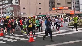 2023.2.26 大阪マラソン 10km地点少し手前 10:15頃 桜川２交差点で撮影