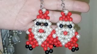 طريقة عمل ميدالية بابا نويل من الخرز 2025 How to make a Santa Claus medal from beads 2025