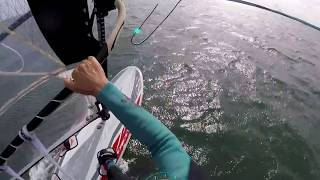 Exocet S4 and Ezzy Lion 8.5m lightwind gybes