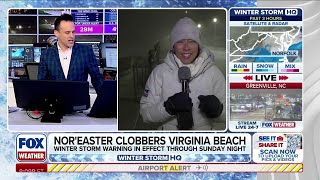 Nor'easter Clobbers Virginia Beach As Powerful Wind And Snow Take Hold