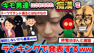 【2ch面白いスレ】女の私がキモ男にやられた痴漢をランキングにして発表していくwww➡︎第1位は〇〇の中に・・・