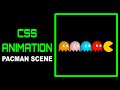 Pure CSS Pac-Man/ Text based Scene:CSS animation (CSS speed art)