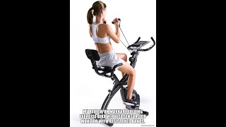 My review on MaxKare Folding Upright Exercise Bike w/Pulse Sensor/LCD Monitor/Arm Resistance Bands.