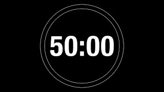 50 Minute Timer - 3000 Second Timer Countdown with progress ring (4K)
