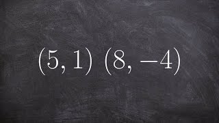 Determining negative slope between two points