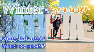 Winter V/S Summer In Latvia | What To Pack For Winter? | Latvia Sep Intake | Study Without Ielts