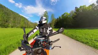 Riding with KTM Duke 390 - Beautiful Radovna Valley in spring time