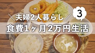 ［夫婦２人］食費１か月２万円生活～３週目～｜栄養面・満足度重視｜節約飯｜～夫婦２人のリアルな食生活～