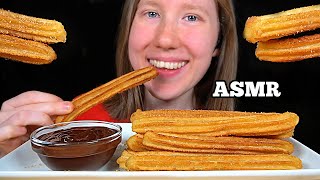 ASMR CHOCOLATE CHURROS MUKBANG (No Talking) EATING SOUNDS