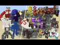 Various bosses addition mobs VS random mobs battle royale!  Minecraft mob battle! Part1