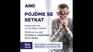 Andrej Babiš - beseda ve Frenštátě pod Radhoštěm