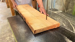 Extremely Ingenious Skills Curved Woodworking Crafts Worker // Glass Coffee Table Wood Furniture