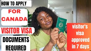 CANADA 🇨🇦 VISITOR'S VISA approved in 7 DAYS | All you need to know before applying