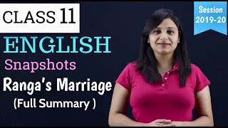 ranga's marriage class 11 | ranga's marriage summary in hindi | WITH NOTES