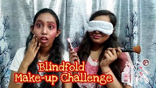 BLINDFOLD MAKE-UP CHALLENGE | Make-up Challenge | Suki Funtube