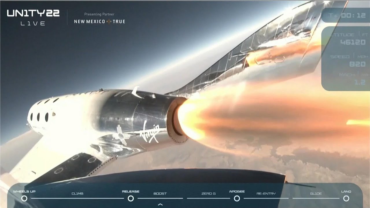 Watch: Richard Branson's VSS Unity Blasts Into Space - YouTube