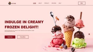 Create Ice Cream Shop Website Using HTML & CSS | Fast Code