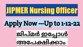JIPMER Nursing Officer Exam Apply Online Now/Nurse Queen
