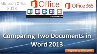 Comparing Documents in Word 2007, 2010, 2013, 2016