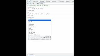 convert 2d array to 1d array in js #js #dsa #coding