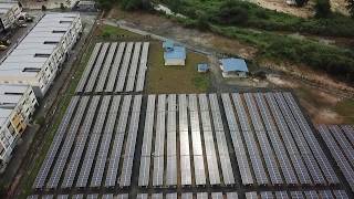 Aerial View of 2 MW Solar Farm and 1 MW BIPV