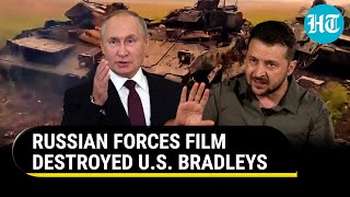 Russian Forces Film 'Graveyard of U.S. Bradleys' In Ukraine; Destroyed Fighting Vehicles On Cam