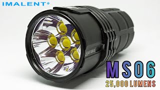 IMALENT MS06 versus your favorite lights - 25,000 Lumens • 6pc XHP70.2 • 3X 21700 • 513 meters