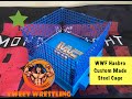 WWF WWE Hasbro Retro Custom Made Wrestling Ring Blue Steel Cage