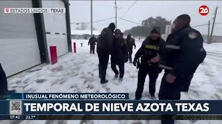 EEUU | Pelea de bolas de nieve entre bomberos y policías de Houston