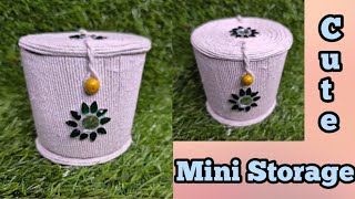 DIY Cute Mini Storage Organizer| Waste material reuse idea| Best out of waste