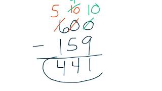 Standard Algorithm Subtracting Across Zeros (4.NBT.4)