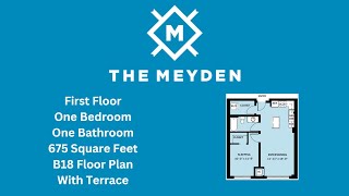 The Meyden Bellevue 1 Bedroom 1 Bathroom Apartment B18 Floorplan