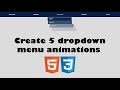animated dropdown menu css