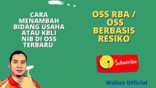 Cara menambah Bidang Usaha atau KBLI di NIB pada OSS RBA atau OSS Berbasis Resiko