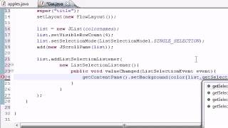 Java Programming Tutorial 71 JList Program