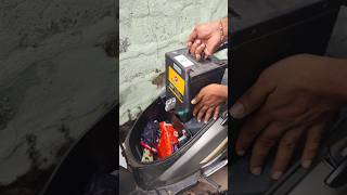 Lithium ion battery installed in scooty