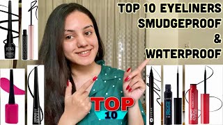 Top 10 best eyeliners | Smudgeproof \u0026 Waterproof | Starting 110₹ | kp styles