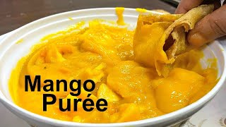 మామిడి పండ్లతో మామిడి purée పురితో తిన్నారంటె wah | mango purée with puri recipe in Telugu