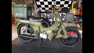 ミリタリー塗装カスタム、スズキのバーディー80『カブとは違うのだよ、カブとは！』Military U.S.Army Custom ジオン軍（ガンダム）