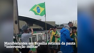 Manifestantes em Brasília retiram da pauta “intervenção militar”