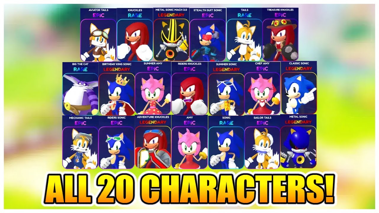 Sonic Speed Simulator - Unlocked *ALL* 20 CHARACTERS FAST! (FREESTYLE ...