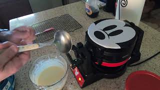 Dad's Mickey Waffles with 90th Anniversary Waffle Maker